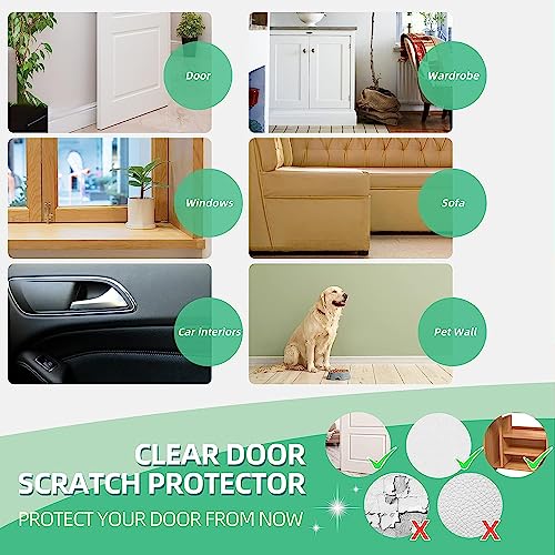Cat & Dog Scratch Door Protector - KDAOQN Door Protector from Dog Scratching, Custom-fit Furniture & Door Protector Scratch Guard, No Residue, Transparent Pet Anti-Scratch - Image 6