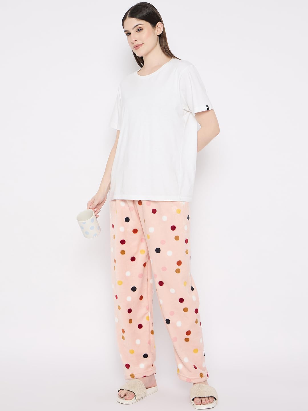 CAMEY Women's Winter Soft & Warm Printed Lower | Pyjama (Peach, XL) - Image 2 thumbnail