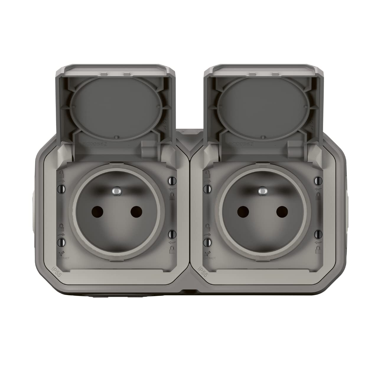 Interruptor Doble Impermeable IP66 Para Exterior – Resistente Al Agua Y Polvo, Ideal Para Jardín O Baño