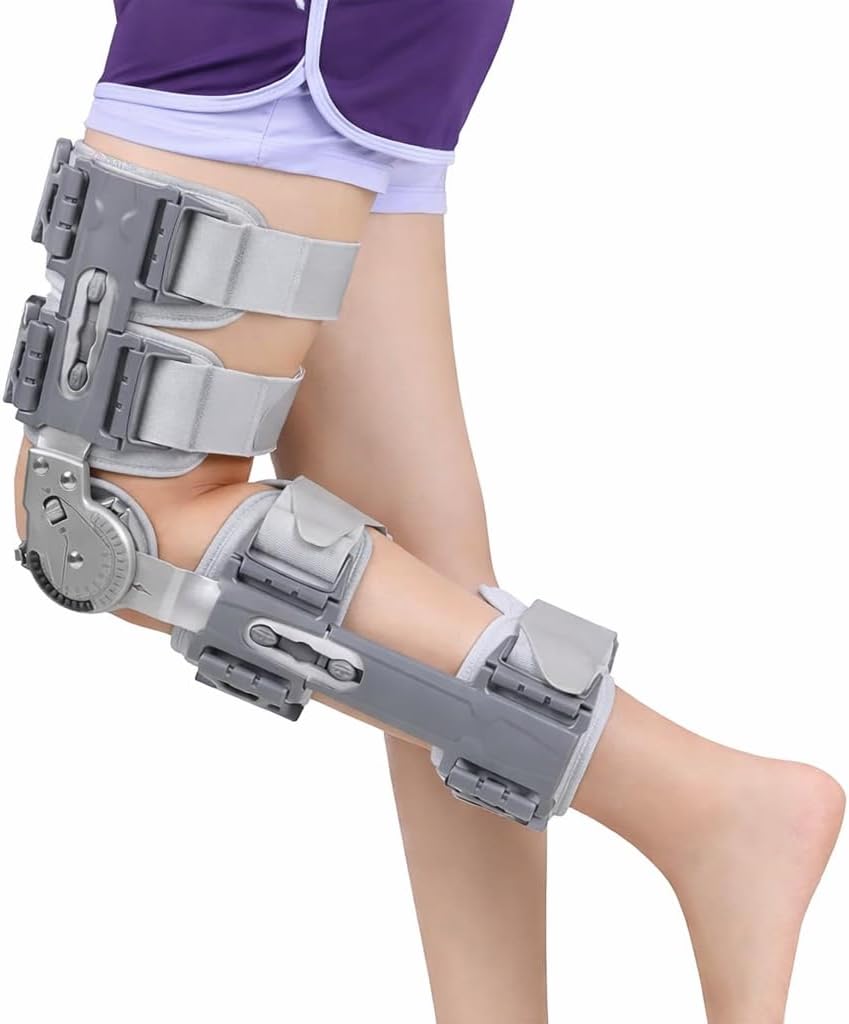 Nylon Hinged Knee Support Brace Adjustable Stabilizer For Men And Women (Adjustable 52 Cm To 65 Cm)