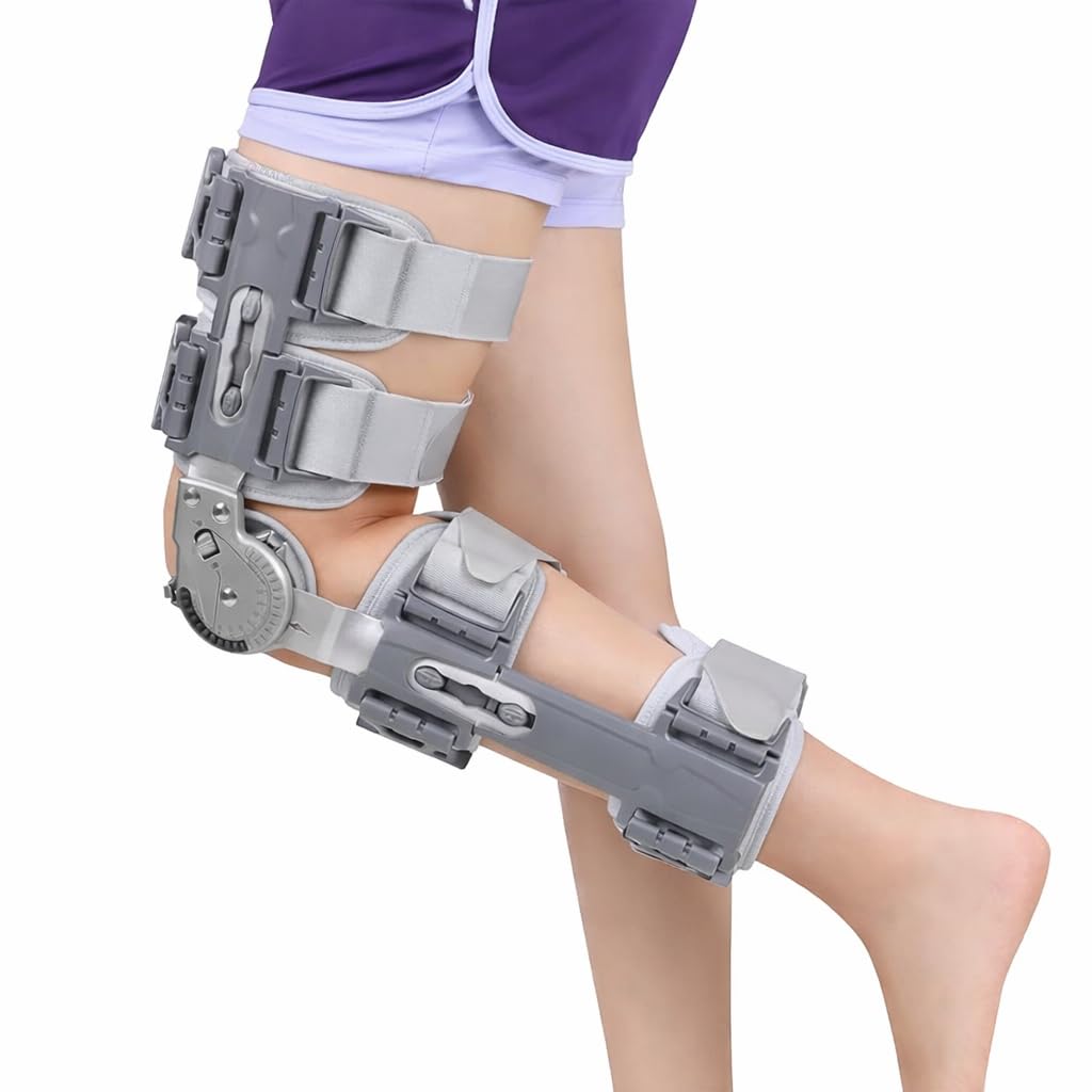 Nylon Hinged Knee Support Brace Adjustable Stabilizer For Men And Women (Adjustable 52 Cm To 65 Cm)