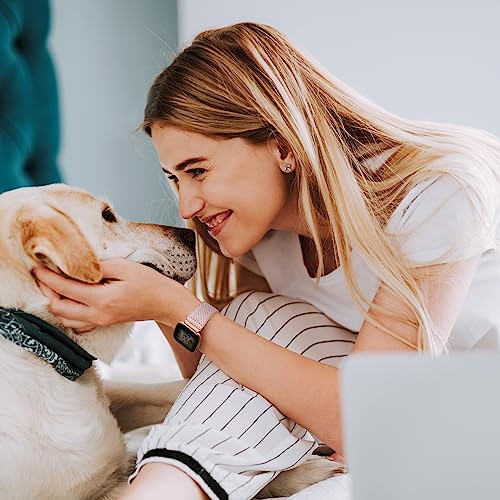 Stretchy Band Compatible with Fitbit Versa 2 Watch Bands for Women Men, Soft Breathable Nylon Sport Strap Stretchy Replacement Wristbands for Fitbit Versa 2/Versa Lite/Versa/Versa SE, Wave Pink