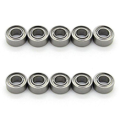 JIUWU 3x6x2.5 mm Miniature Steel Bearings MR63ZZ L-630 673ZZ Deep Groove Ball Bearing Pack of 10