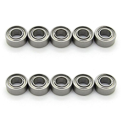 JIUWU 3x6x2.5mm Miniature Steel Bearings MR63ZZ L-630 673ZZ Deep Groove Ball Bearing Pack of 10