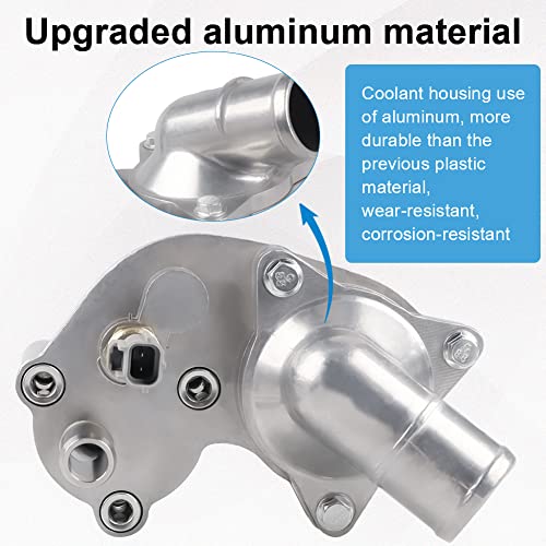 Image of 2L2Z8592BA Aluminum Thermostat Housing Compatible with 2002-2010 Explorer