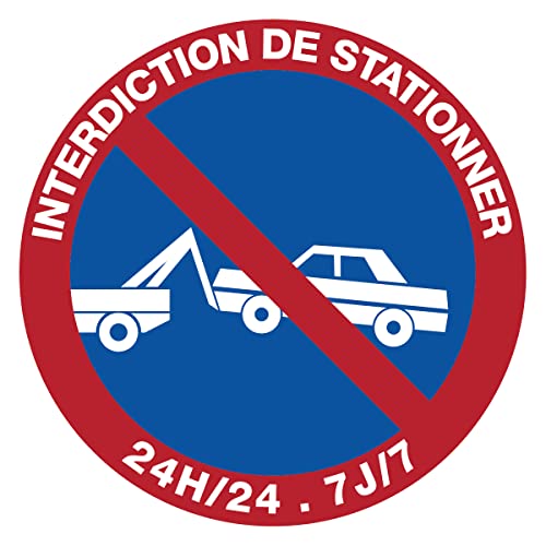 Autocollant Interdit de stationner durable contre la décoloration solaire et la pluie