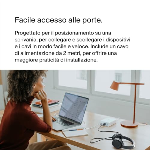 4-Port GaN Ladegerät 108W Power Delivery, 2x USB-C, 2x USB-A, weiß - Hub USB - Immagine 6