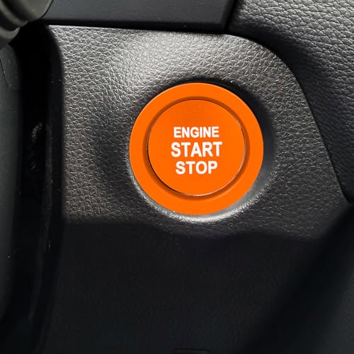 Image of for Toyota RAV4 /RAV4 Hybrid 2023 2024 2025 air Conditioning knob Cover, Start Button Cover Decorative Ring, Volume, Aluminum Alloy Decoration (RAV4, Orange)