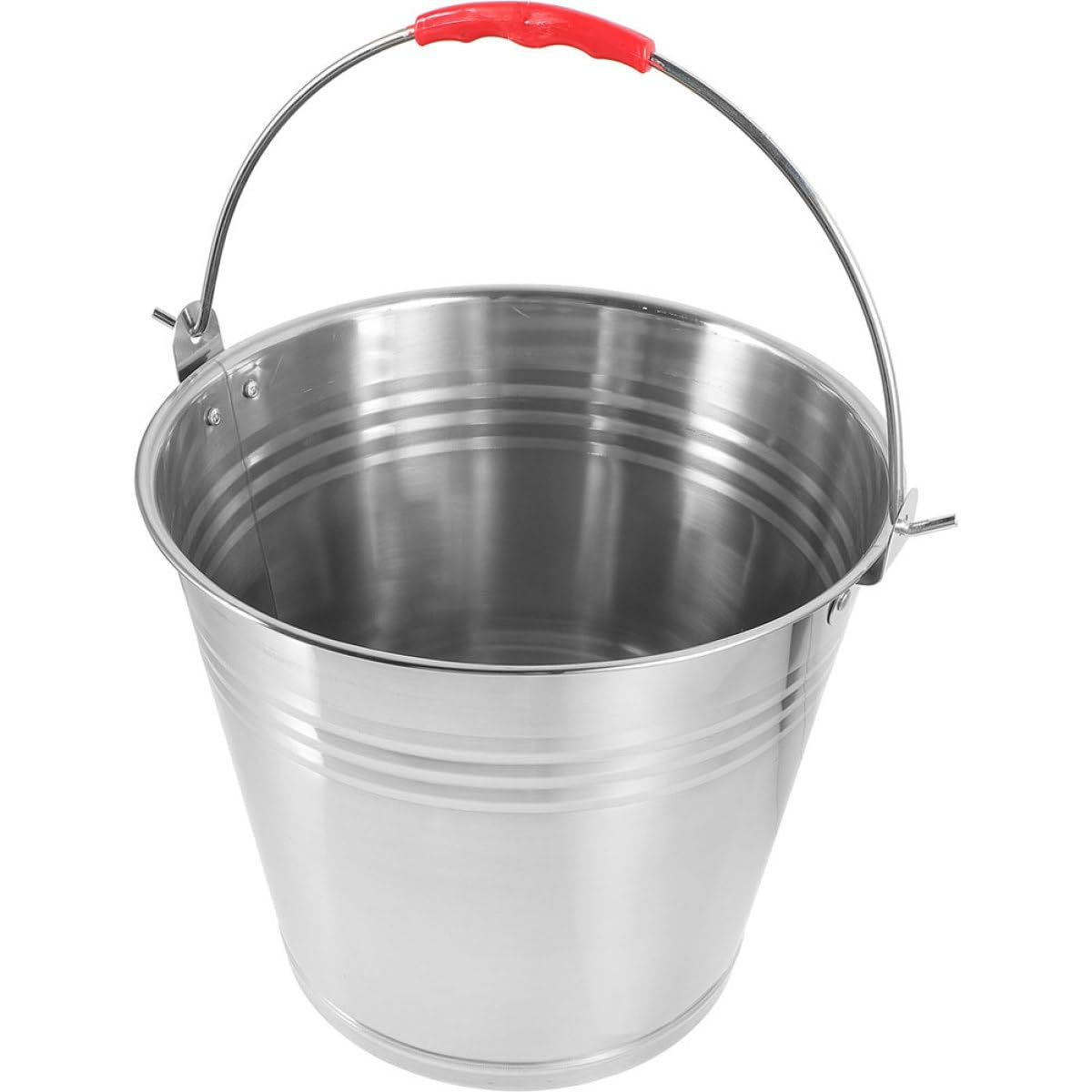 ERINGOGO Edelstahleimer Leicht zu Reinigen mit Griff Vielseitig Einsetzbar 10l Futtereimer und Putzzeug für Pferde für Junge Pferde im Stall