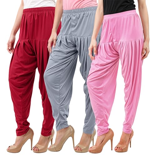 Image of Buy That Trendz Patiala Salwar for Women Relaxed Fit Viscose Patiyala Salwar Harem Bottom Pants