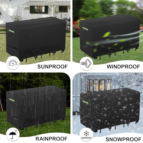 Outdoor-Bar-Height-Dining-Set-Cover-Heavy-Duty-Patio-Dining-Set-Cover-Waterproof-for-7-Pieces-76-Outdoor-High-Top-Table-and-Chairs-Long-Bar-Height-Dining-Set-High-Top-76L-x-34W-x-42H Outdoor Bar Height Dining Set Cover Heavy Duty Patio Dining Set Cover Waterproof for 7 Pieces 76 Outdoor High Top Table and Chairs Long Bar Height Dining Set High Top 76L x 34W x 42H