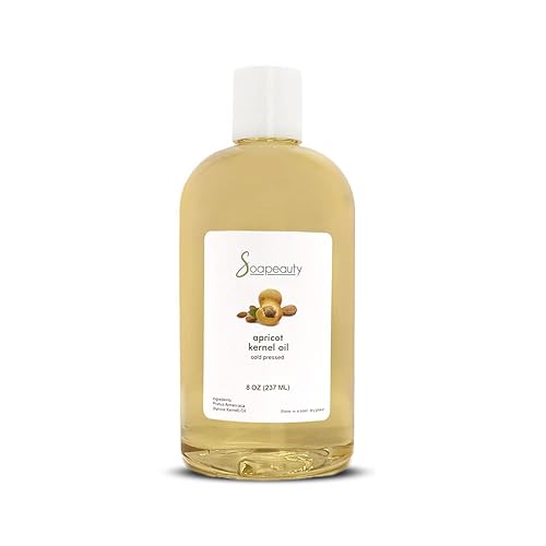 Soapeauty Aceite de almendro de albaricoque prensado en frío, 100% puro, natural para piel, cara, portador de cabello para aceites esenciales,