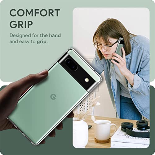 Image of Fashionury Ultra-Hybrid Soft Crystal Clear Back Case Cover for Google Pixel 6A Shockproof Design | Camera Protection Bump | Clear Back | Bumper Case Cover for Google Pixel 6A (Transparent)
