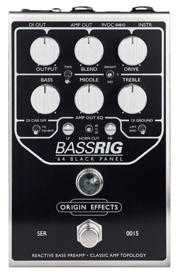 Amazon.com: Origin Effects BassRig '64 Black Panel Bass Preamp