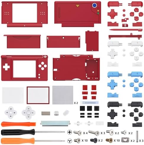 eXtremeRate Monster Index Console Style Replacement Full Housing Shell for Nintendo DS Lite, Custom Handheld Console Case Cover with Buttons, Screen Lens for Nintendo DS Lite NDSL - Console Without - 1