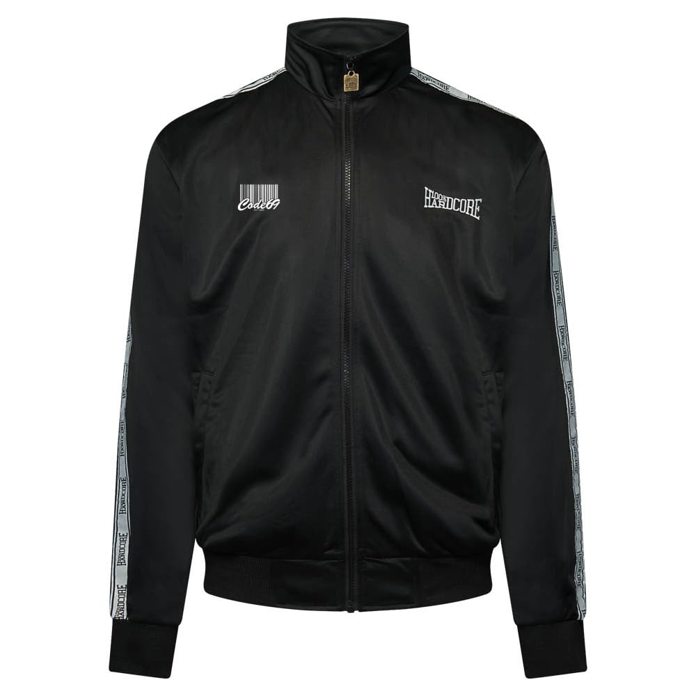 100% Hardcore X CODE 69 Giacca da allenamento 25 Years Streetwear | Black | Gabber Unisex Nero limited