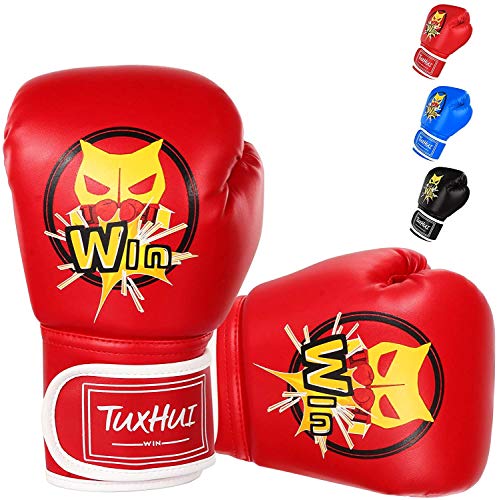 TUXHUI Kids Boxing Gloves for Kids Boys Girls Youth Age 5-12 Years Training Gloves for Punching Bag Kickboxing Muay Thai
