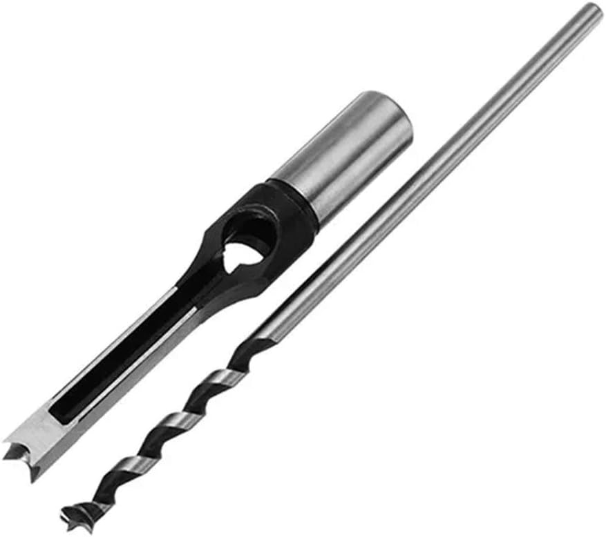 Soffit Cutting Machine Hole Saw Mortising Chisel Hole Saw Drill Bit 6.35/7.94/9.5/12.7mm Woodworking Square Hole Drill Bit (Size : 6.35mm)