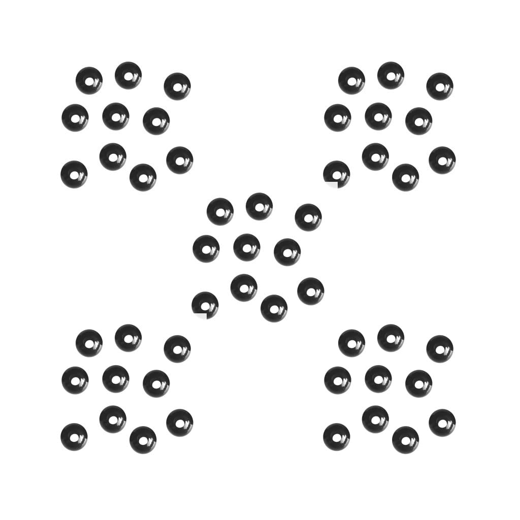 5 Set 10 Pieces Black Plastic Elastic Shock Cord Rope Toggle Ball End Lock Stopper