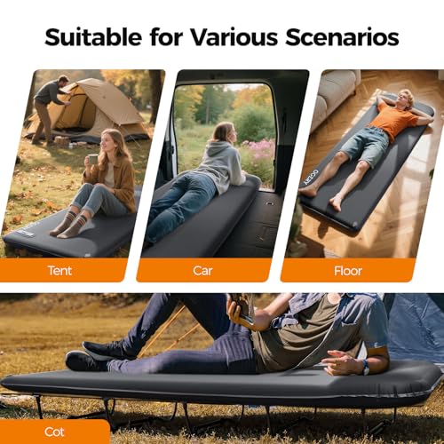OGERY Self Inflating Sleeping Pad with Electric Pump, 3.15" Ultra-Thick Memory Foam Camping Pad, 4 Season Camping Mattress Pad with Built-in Pillow, Camping Essentials Gear for Tent Travel Car by OGERY - Image 9