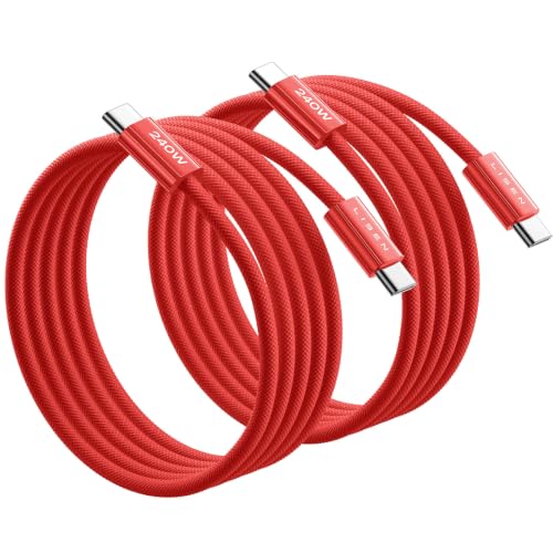 LISEN USB C to USB C Cable, 240W PS/2 Fast Charging Cable (6.6FT+6.6FT)