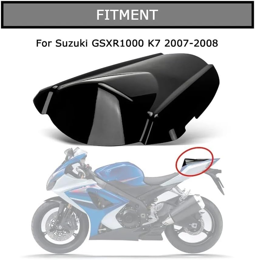 Rear Seat Fairing Cover Cowl for S&uzuki 2007 2008 GSXR1000 GSXR 1000 Rear Seat Cowl Fairing Tail Passenger Pillion Cover GSX-R 1000 GSX-R1000 K7