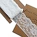LACE REALM 3 inches Wide x 10 Yards White Floral Pattern Trim Lace Ribbon for Decorating, Floral Designing and Crafts(10y)