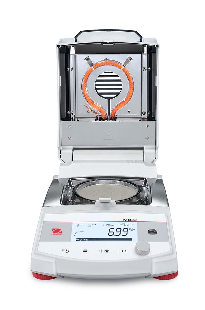 Ohaus MB32 Carbon Fiber Heat Element Moisture Analyzer, 90g x 1mg Moisture 0.01%