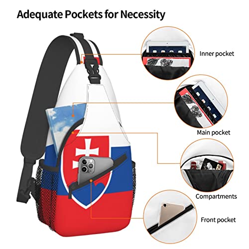 Mochila bandolera unisex con diseño de bandera de Eslovaquia miniatura 5