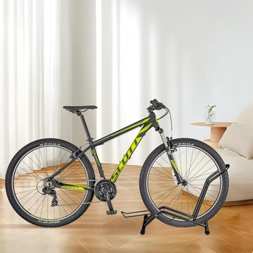 Brynlex 1 Pezzi Porta Bici Da Terra, Supporto Bici Da Terra, Cavalletto Per Bicicletta, Rastrelliera Per Biciclette, Supporto Per Bici Da Pavimento Per Mountain Bike, Bici Da Strada Mtb(Nero) - 4