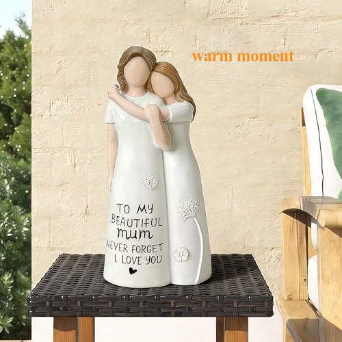 Figura decorativa madre e hija en resina miniatura 6
