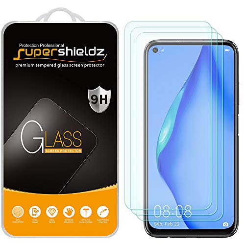 Supershieldz (3 Pack) Designed for Huawei (P40 Lite) Tempered Glass Screen Protector, Anti Scratch, Bubble Free