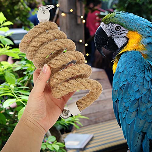 Alipis Climbing Accessories Bird Perch Rope Parrot Climbing Rope with Bell - Image 4
