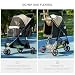 PawHut Hundewagen 2 in 1 Hundebuggy klappbar für Hunde & Katzen bis 10 kg Katzenbuggy mit Kissen Netzfenstern Türen Aufbewahrungskorb Katzenwagen Buggy Khaki