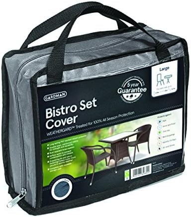 Gardman 35925 Rectangular Patio Set Cover, Grey, 0.9m x 1.5m x 0.7m