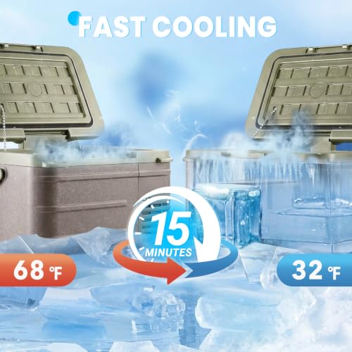 Image of 12 Volt Refrigerator, 11QT Mini Portable Car Fridge, Freezer Compressor Electric Cooler -4℉~68℉, 12 /24V DC 100-240V AC for Truck Van RV SUV Travel Camping Road Boat Trips
