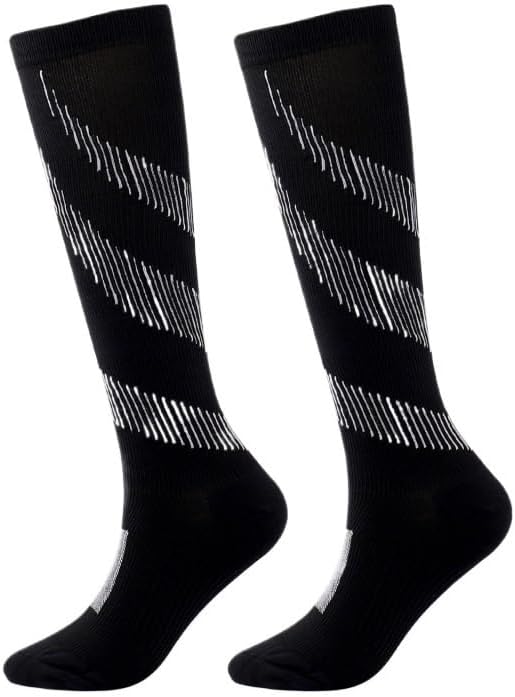 Striped Pressure Socks Casual Nylon Men's Women's