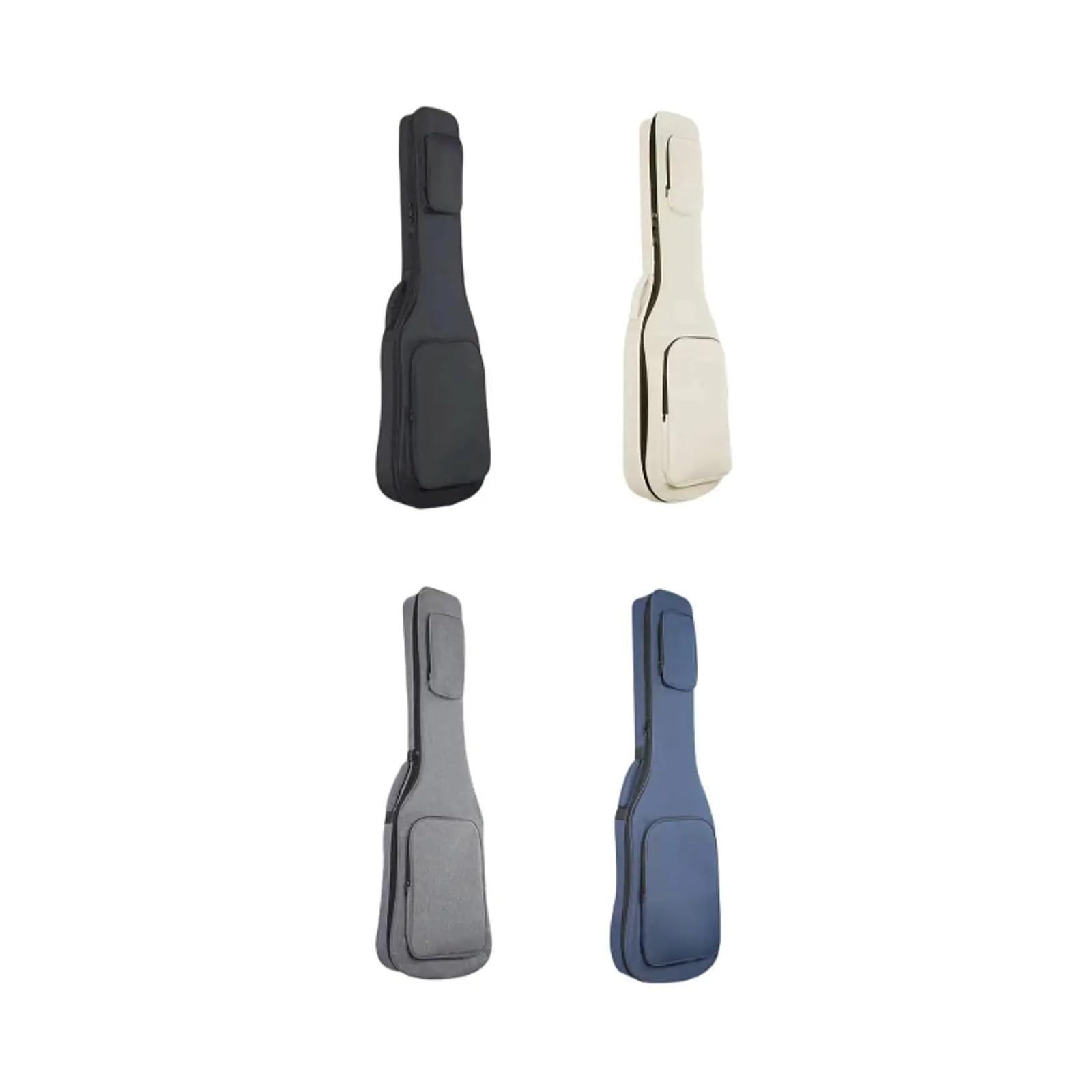 Funda para Guitarra Bolsa for bajo eléctrico, Ligera, Impermeable, a Prueba de Golpes, con Acolchado Grueso y Doble(Grey)