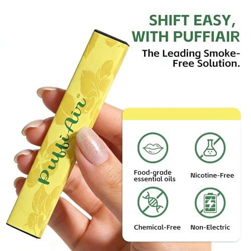 PUFFIAIR Mullein Herbal Air Set | Nicotine-Free Smokeless Non-Electric Vaporless, Usable Anywhere – Reduce Cravings & Fatigue, Lung Comfort & Breathing Support,2 Pc