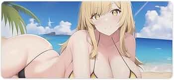 少しインク汚れあり♡ビキニ 可愛い マウスパッド アニメ Amazon