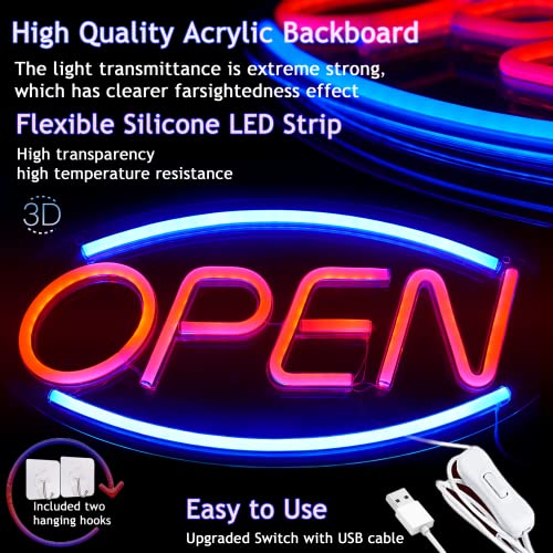 Open Neon Signs Light Business Hours Sign Usb Powered With Switch Advertising Signboard Electronic Billboard For Cafe Bars Hotel Bookstore Restaurant Bakery Shop Windor Decor18*8.7 Inch #TOP3