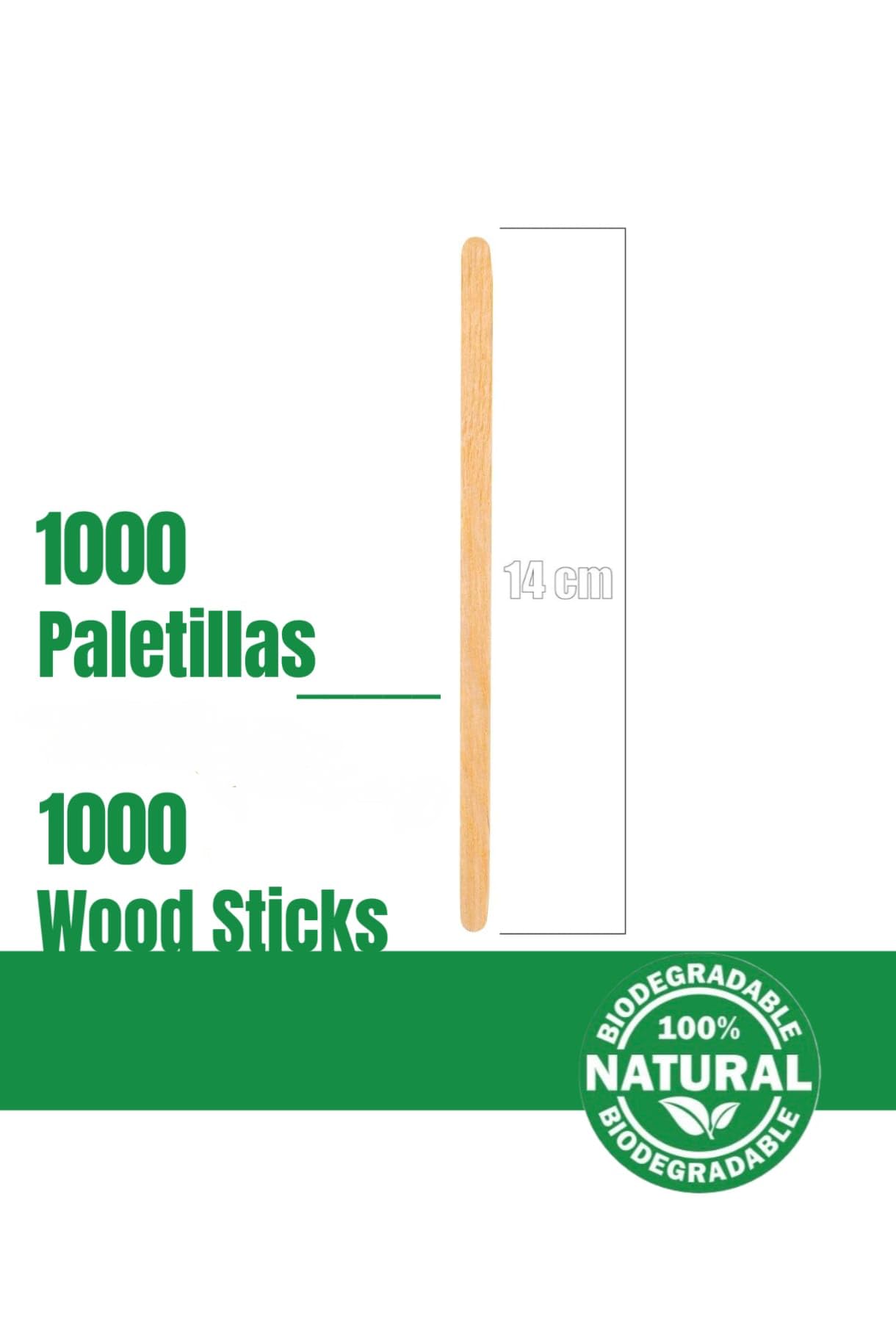 1000 Cucharillas De Café De Madera (11 Cm) | Palitos Agitadores Desechables, Ecológicos, Para Café, Té, Bebidas
