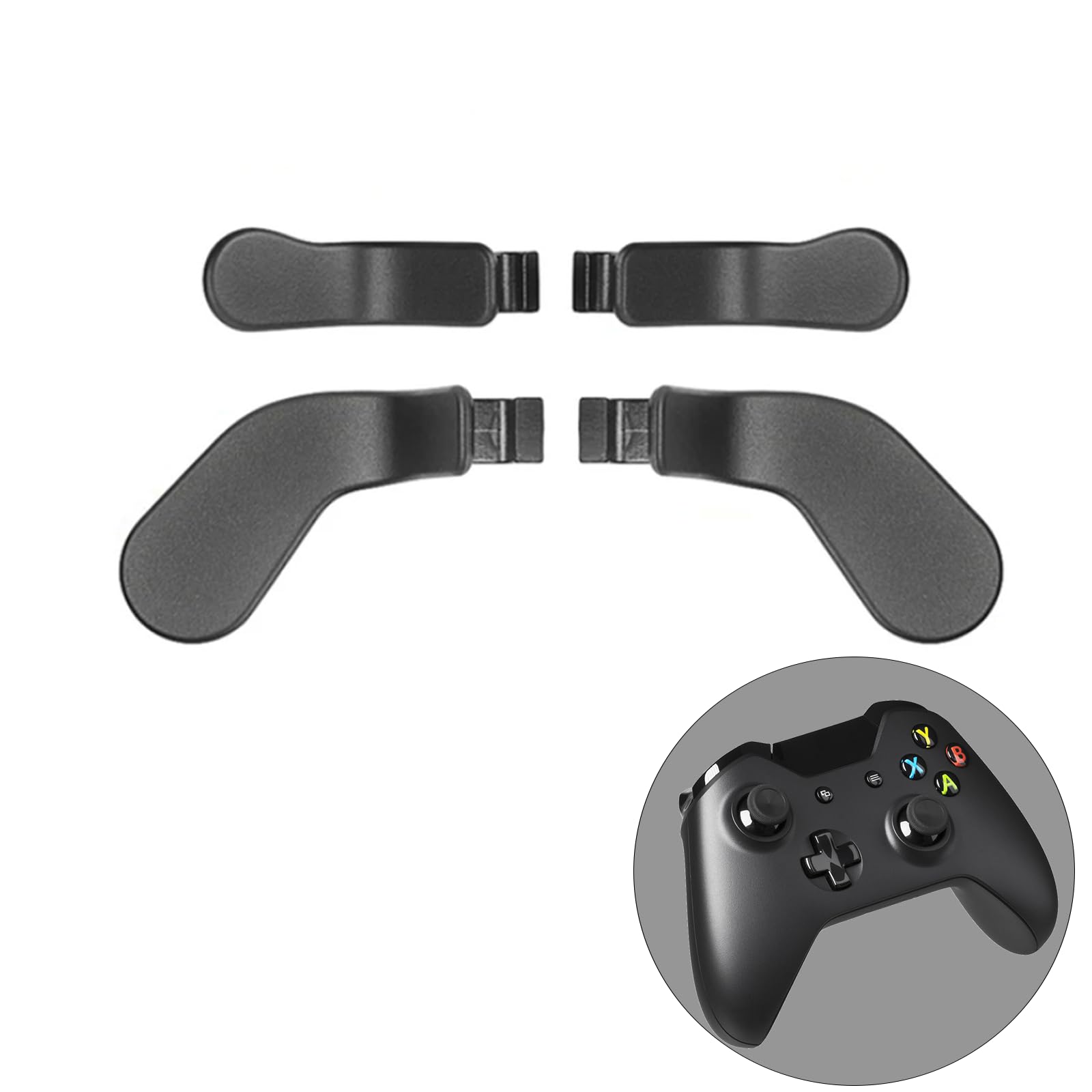 Dakexiong 4 Pcs Elite Control Paddles for Xbox One Elite, Elite Controller Metal Paddles for Xbox One Elite Series 2, Elite 2 Core Controller Paddles for Xbox Elite Series 2 (Black)