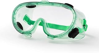 Garden Power Impact Resistant, Lightweight Anti-Fog Clear Lens Safety Goggles, Over Glasses, Protection from Liquid Splashes, Chemicals, Unisex, Adjustable Fit for Personal Protection (10)