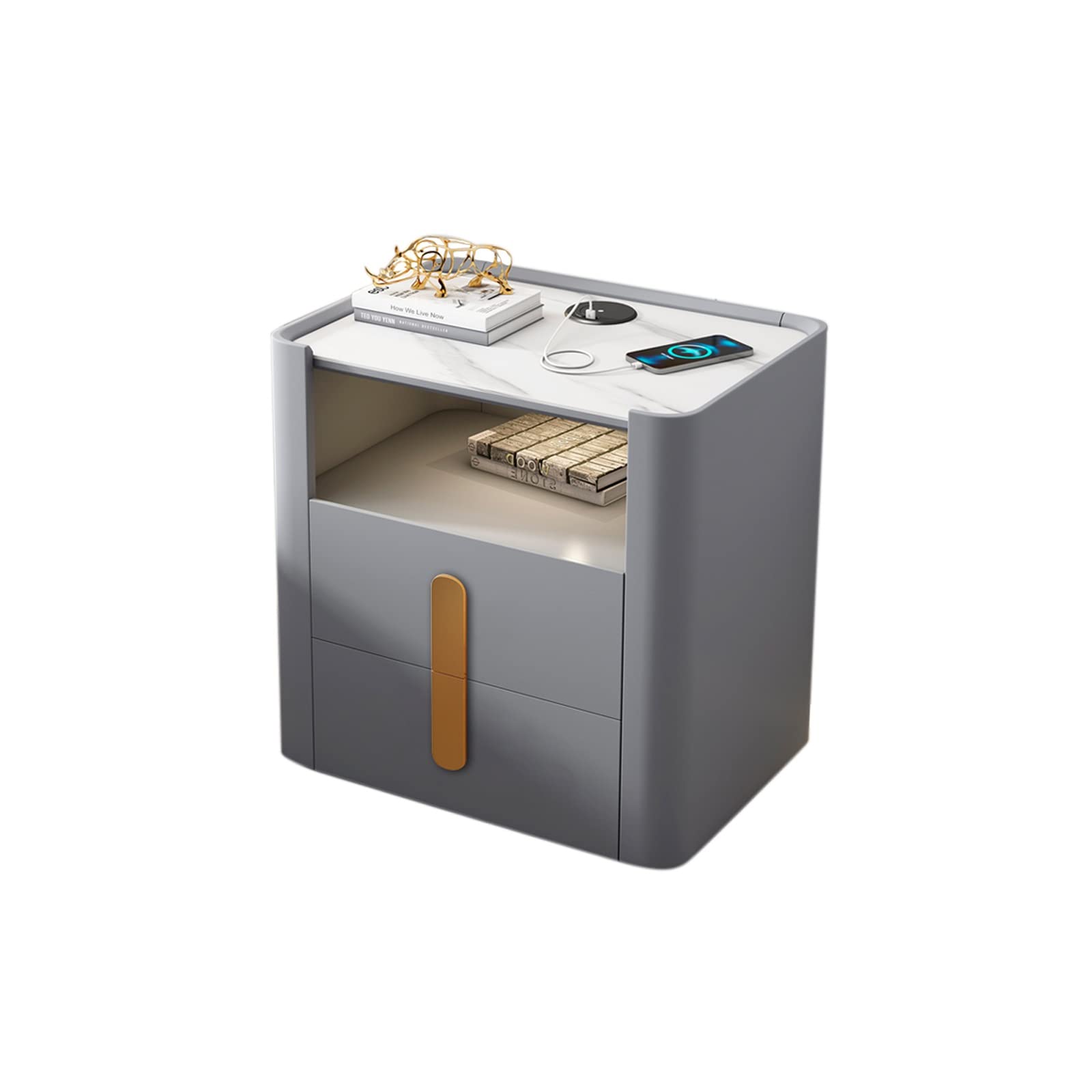 Table d'appoint moderne avec station de charge pour éliminer les câbles