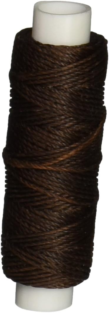 Tandy LeatherFactory 1227-02 Waxed Nylon Thread, 25-Yard Spool, Brown