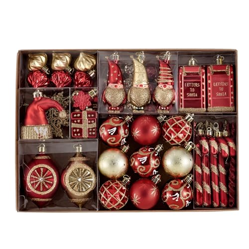 Valery Madelyn 100 stück Weihnachtskugeln,Christbaumkugeln mit...