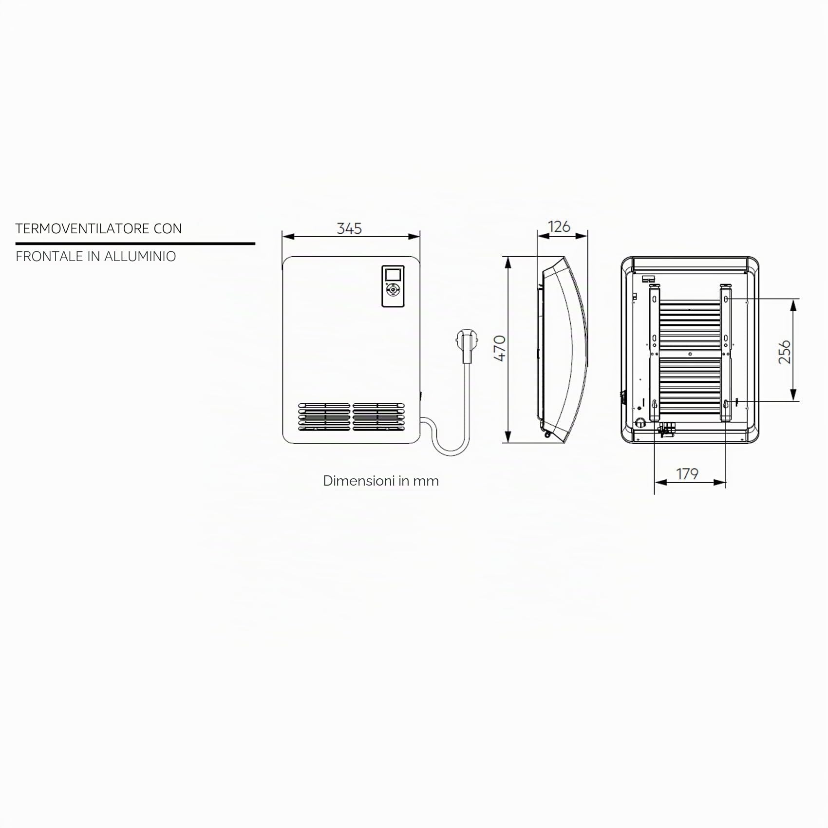 AEG VH Comfort, termoventilatore a risparmio energetico, 2000 W per circa 25 m², display LCD, timer settimanale, timer 120 min, modalità silenziosa, bagno, (presa EU) 238722