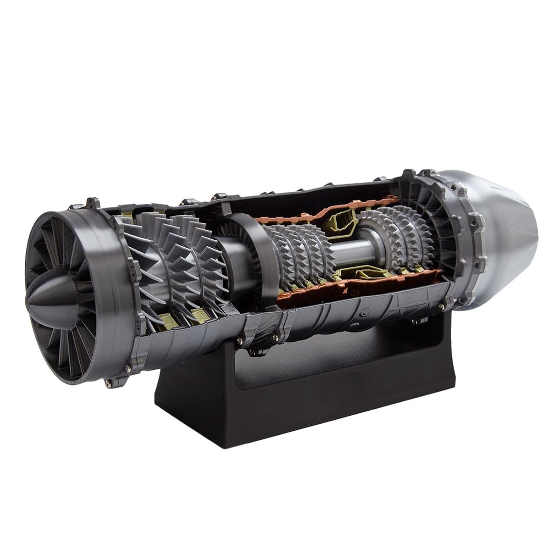 Turbofan Engine Model Kit 1/18 Scale, WS-15 3D Printed DIY Assembly Aircraft Jet Engine That Works, STEM Toy for Aerospace Enthusiasts Adults, Visible Motorised Science Experiment Gift for Engineers