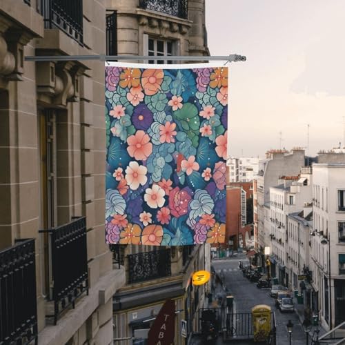 Drapeau extérieur double face robuste anti-déchirure et toutes saisons à œillets